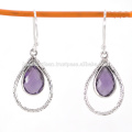 Grossiste Bijoux Boucles d'Oreilles en Argent Sterling 925 en Aimant Améthyste Naturel